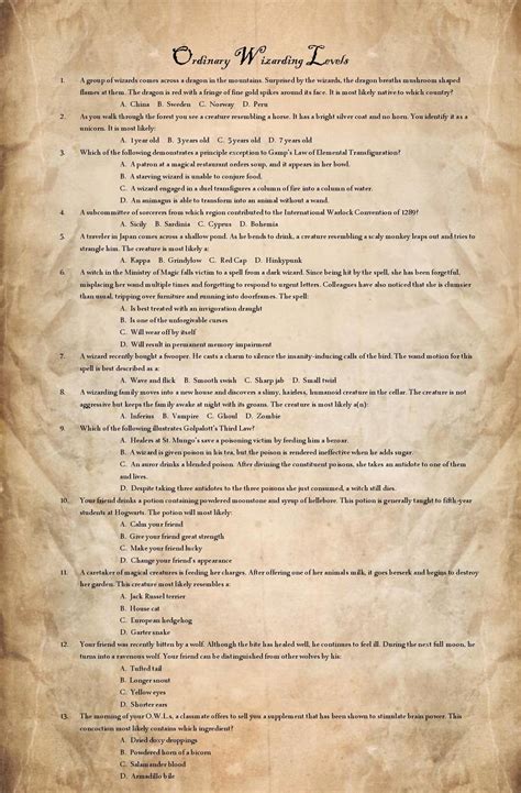 harry potter owls test|Ordinary Wizarding Levels Test .